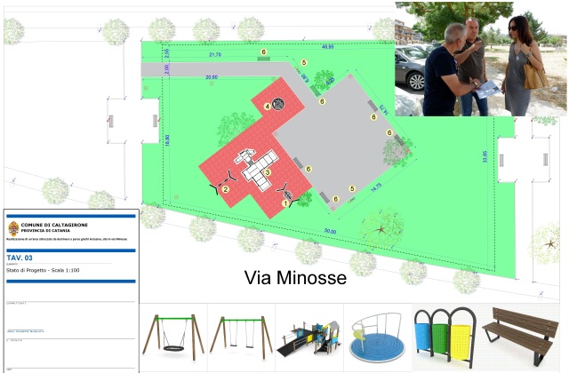 Caltagirone. Un parco giochi inclusivo in via Minosse. Consegnati i lavori: dureranno 4 mesi 